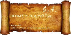 Ottmár Almiréna névjegykártya